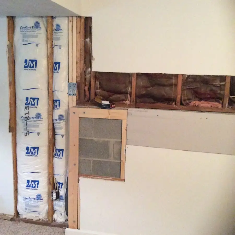 Wall insulation replacement during Contents Cleaning & Restoration in Layton